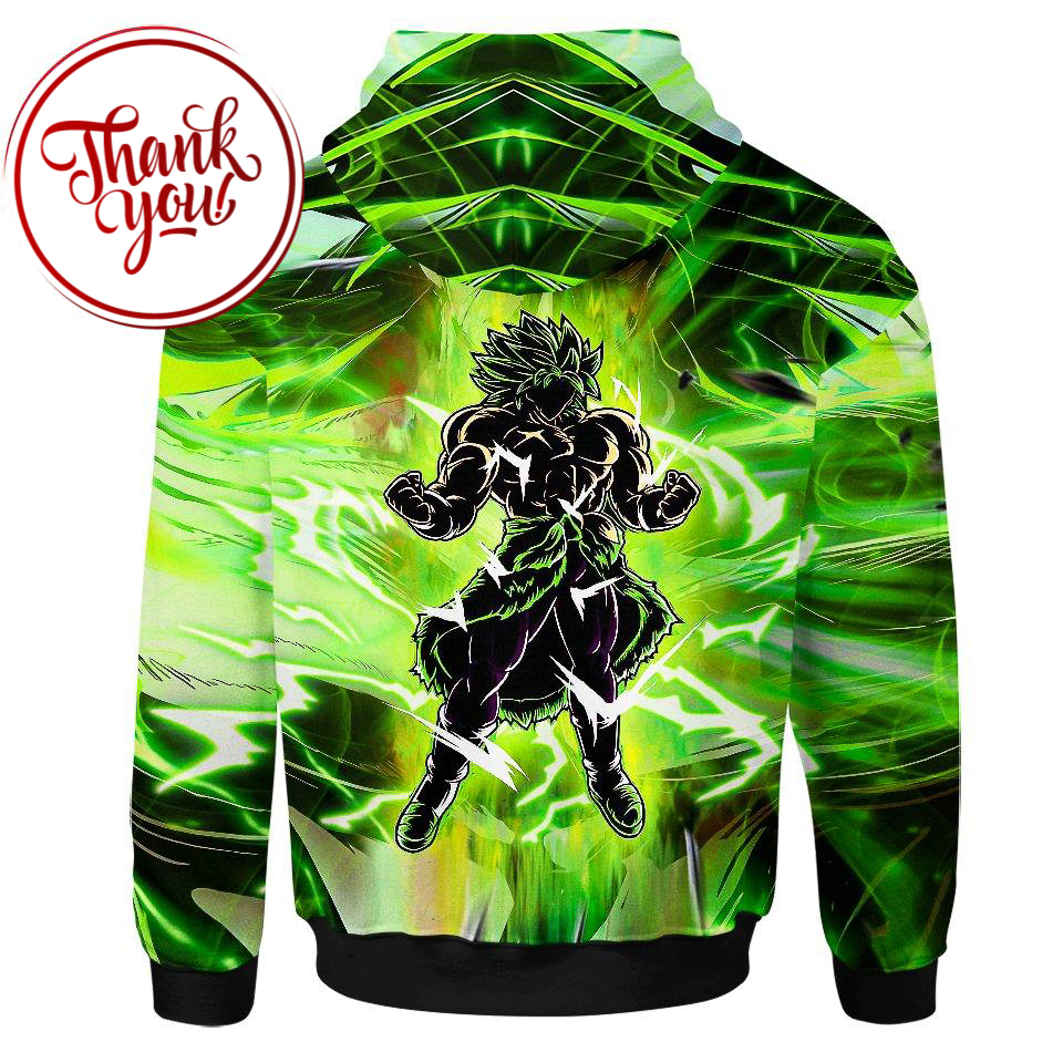 A Lime Green Energy Broly Hoodie Vine & Berows